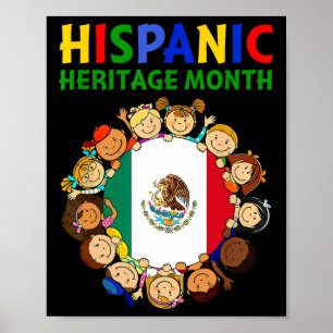 Hispanic Heritage Month Mexico Kids Boys Girls  Poster
