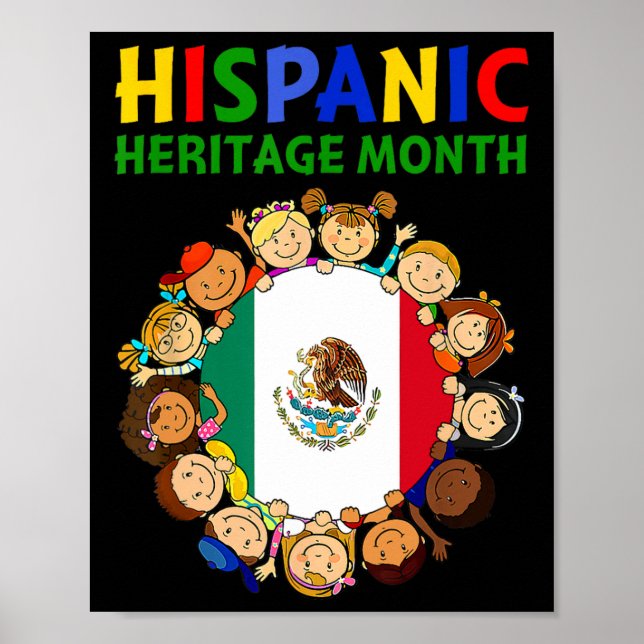 Hispanic Heritage Month Mexico Kids Boys Girls  Poster (Front)