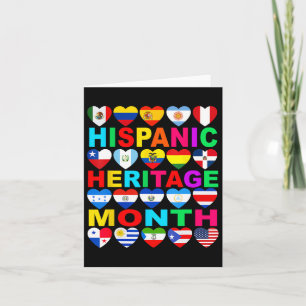 Hispanic Heritage Month National Latino Countries Card