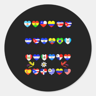 Hispanic Heritage Month National Latino Countries  Classic Round Sticker