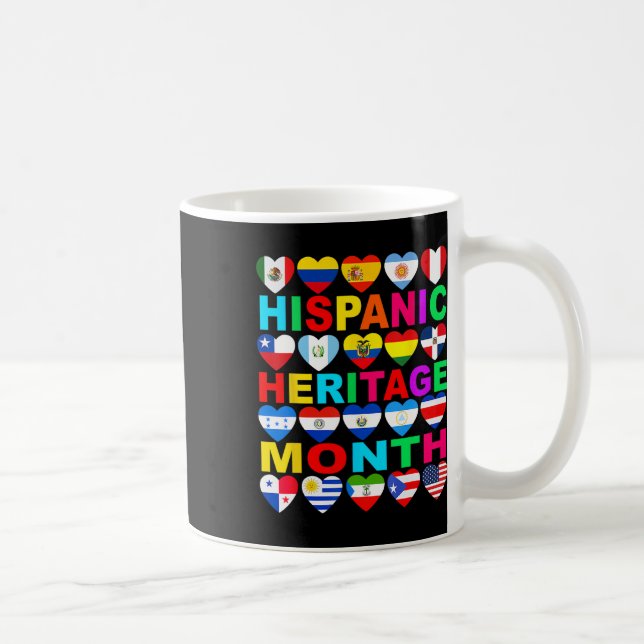 Hispanic Heritage Month National Latino Countries  Coffee Mug (Right)