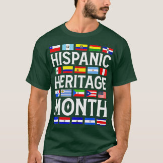 Hispanic Heritage Month National Latino Countries  T-Shirt