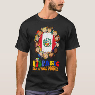 Hispanic Heritage Month Peru Kids Boys Girls T-Shirt