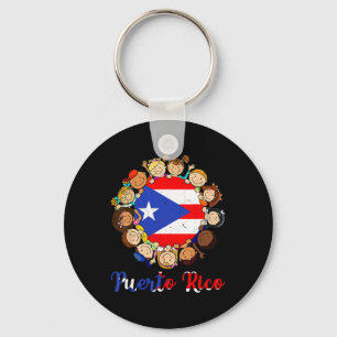 Hispanic Heritage Month Puerto Rico Kids Boys Girl Key Ring