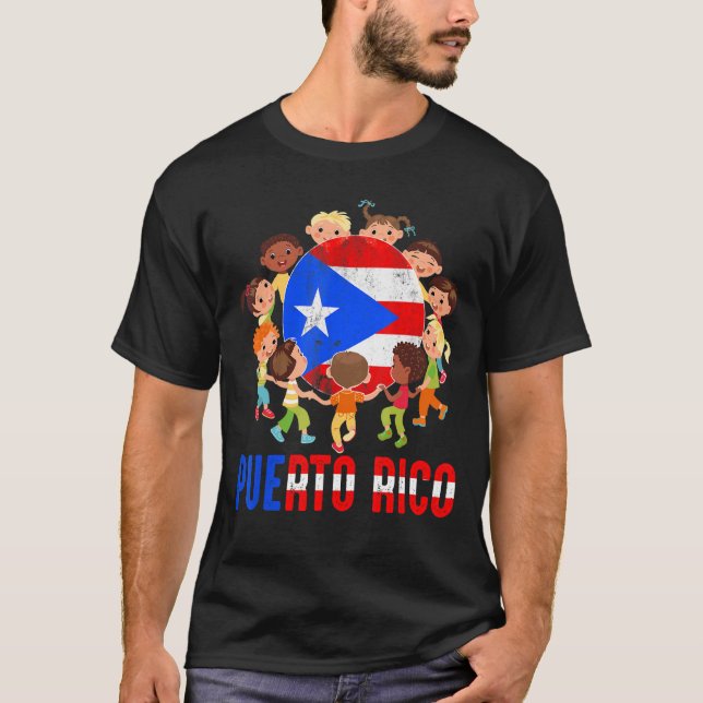 Hispanic Heritage Month Shirt Puerto Rico Kids Boy (Front)