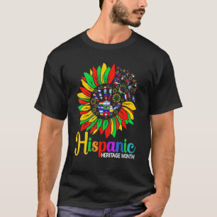 Hispanic Heritage Month Sunflower Flag Petals Men T-Shirt