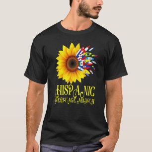 Hispanic Heritage Month Sunflower Hispanic Latino T-Shirt