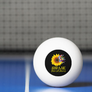 Hispanic Heritage Month Sunflower Latino Americans Ping Pong Ball