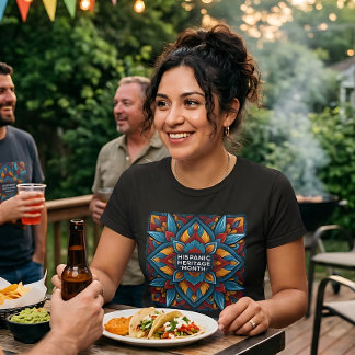 Hispanic Heritage Month Talavera Tile Style T-Shirt