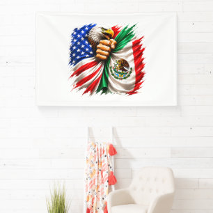 Hispanic Heritage Month USA Mexico Flag Banner