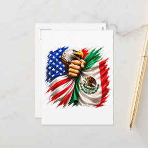 Hispanic Heritage Month USA Mexico Flag Holiday Postcard