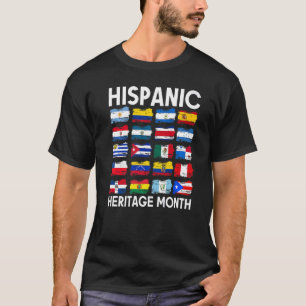 Hispanic Heritage Month Vintage Latino All Countri T-Shirt