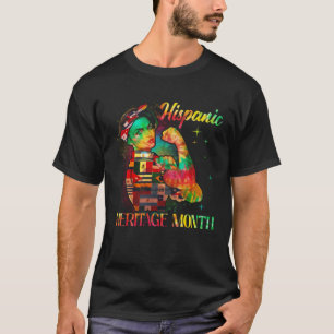 Hispanic Heritage Month Women Girls Tie Dye Colour T-Shirt