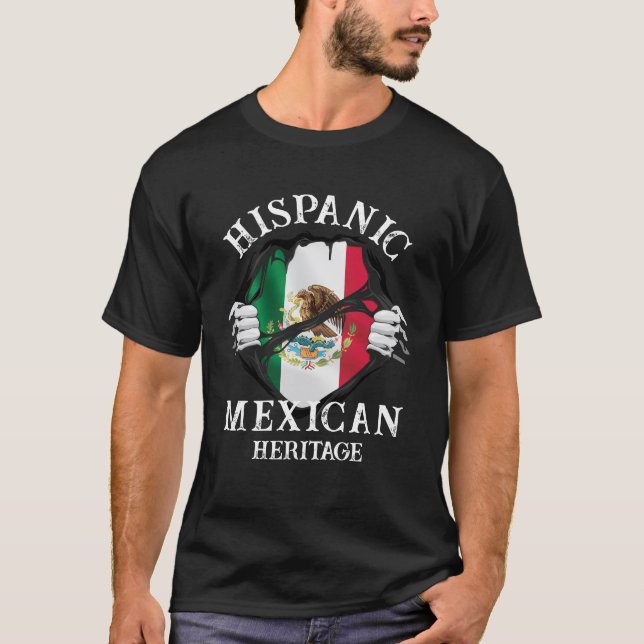 Hispanic Mexican Heritage T-Shirt (Front)