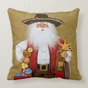 Hispanic Mexican Southwestern Texan Santa Claus Cushion
