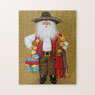 Hispanic Mexican Southwestern Texan Santa Claus Jigsaw Puzzle