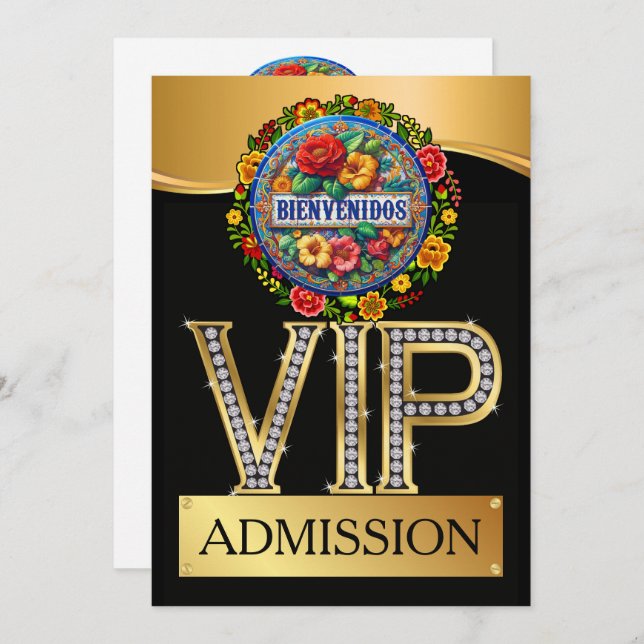 Hispanic Welcome VIP Admission Invitation (Front/Back)