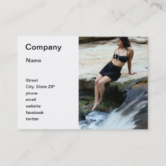 Hispanic Woman Waterfall Business Card