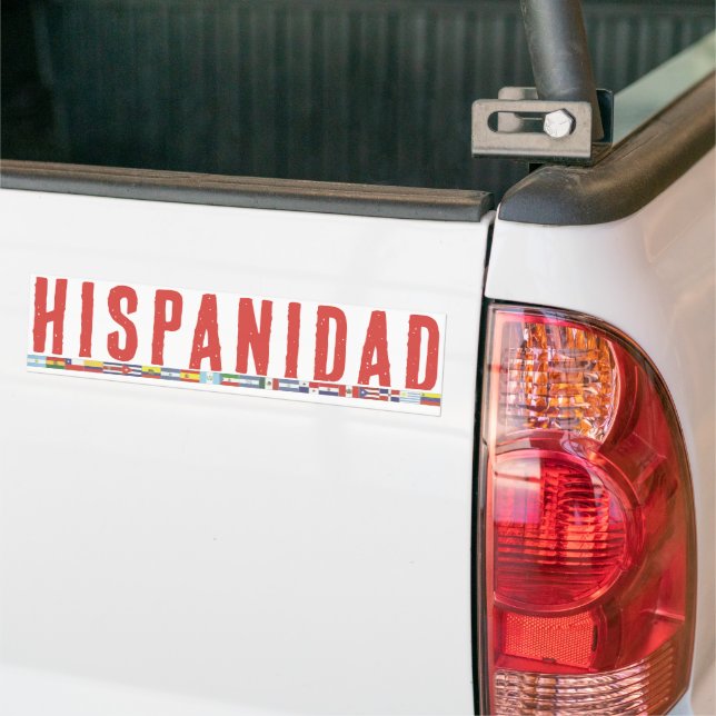 HISPANIDAD BUMPER STICKER (On Truck)