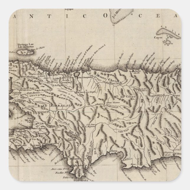 Hispaniola, St Domingo Square Sticker (Front)