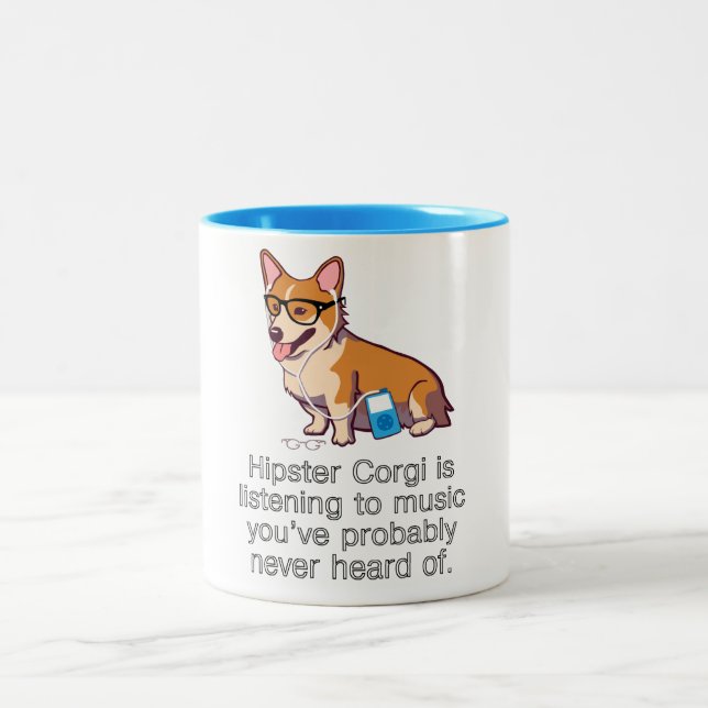 Hispter Corgi Mug (Center)