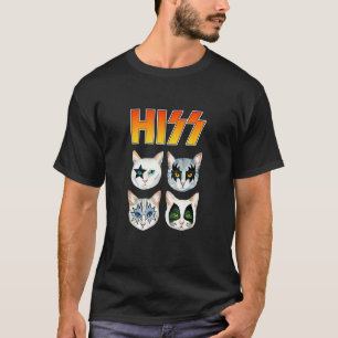 HISS Cat Kitten Meow Rocker Parody Band Funny Cat T-Shirt