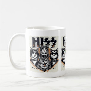 HISS Funny Cat Band Parody Cat Lovers & Pet Owners Coffee Mug