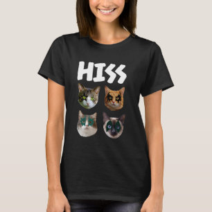 Hiss Funny Cats Kittens Rock Rockin Pun Cat Lover  T-Shirt