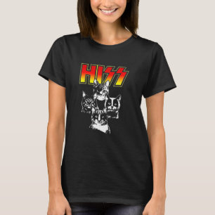 Hiss Funny Cute Cat Mum Kitten Cats  Rock  Tee