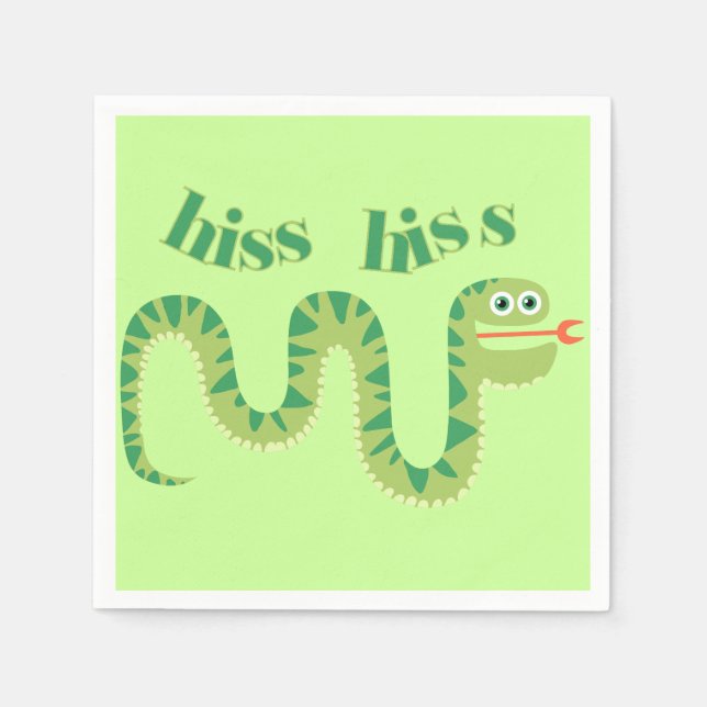 Hiss Hiss Snake Napkin (Front)