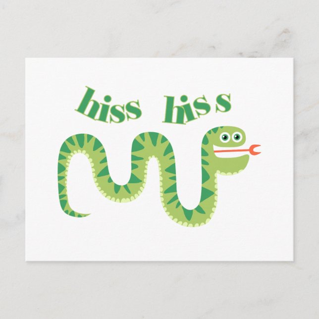 Hiss Hiss Snake Postcard (Front)