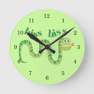 Hiss Hiss Snake Round Clock
