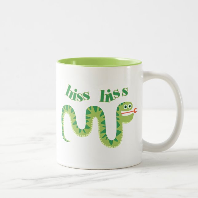 Hiss Hiss Snake Two-Tone Coffee Mug (Right)