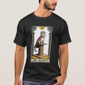 Hiss Majesty Tarot Card Mystic Cat Scratching Post T-Shirt