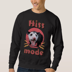 Hiss Mode Funny Opossum Chaotic Animal Sweatshirt