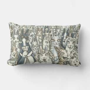 Hiss N' Fitz CAT PARTY LUMBAR PILLOW Customise