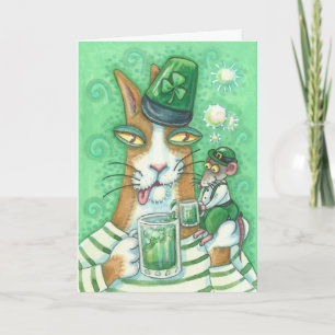 Hiss N' Fitz Cat ST. PATRICK'S DAY CARD *Customise