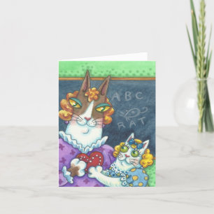 Hiss N' Fitz Cat TEACHER'S VALENTINE NOTE CARD