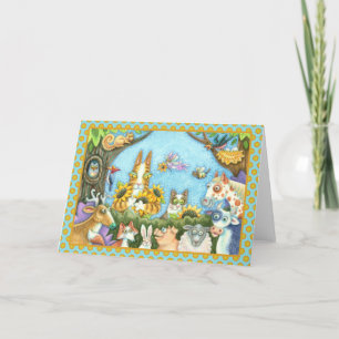 HISS N' FITZ CATS AND MENAGERIE OF FRIENDS, FUNNY CARD