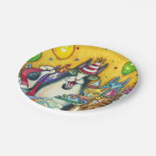 HISS N' FITZ CATS, KITTENS, MICE, FUNNY BIRTHDAY PAPER PLATE