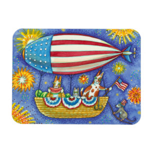 HISS N' FITZ CATS & MOUSE IN 4TH OF JULY ZEPPELIN MAGNET