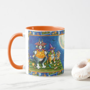 HISS N' FITZ CATS, TRICK OR TREAT FUNNY HALLOWEEN MUG