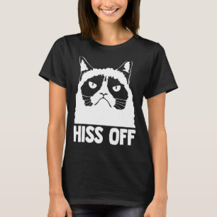 Hiss Off  Cat  Cute Cat Graphic T-Shirt