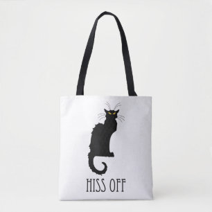 Hiss Off Cat Funny Tote Bag