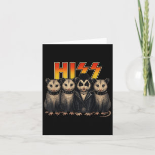 Hiss Possum Rock Band Costume Halloween Party Wear Card