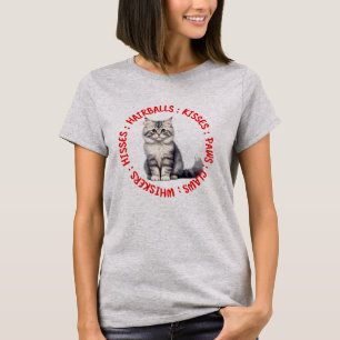 Hisses and Kisses, British long hair cat T-Shirt