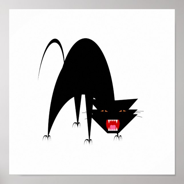 Hissing Cat Poster (Front)