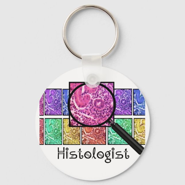 Histologist Gifts Magnified Cells Design Key Ring (Front)