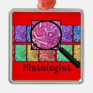 Histologist Gifts Magnified Cells Design Metal Tree Decoration