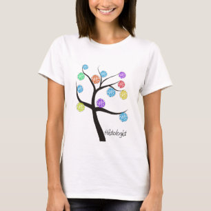 Histologist Tree Design Microscopic Cell Leaves T-Shirt